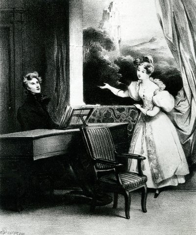Kunstneren, 1831 (litografi) av Achille Devéria